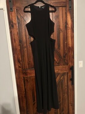 Express Black Backless Cutout Jumpsuit